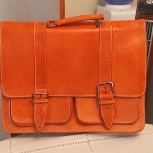 Leather Laptop case Briefcase